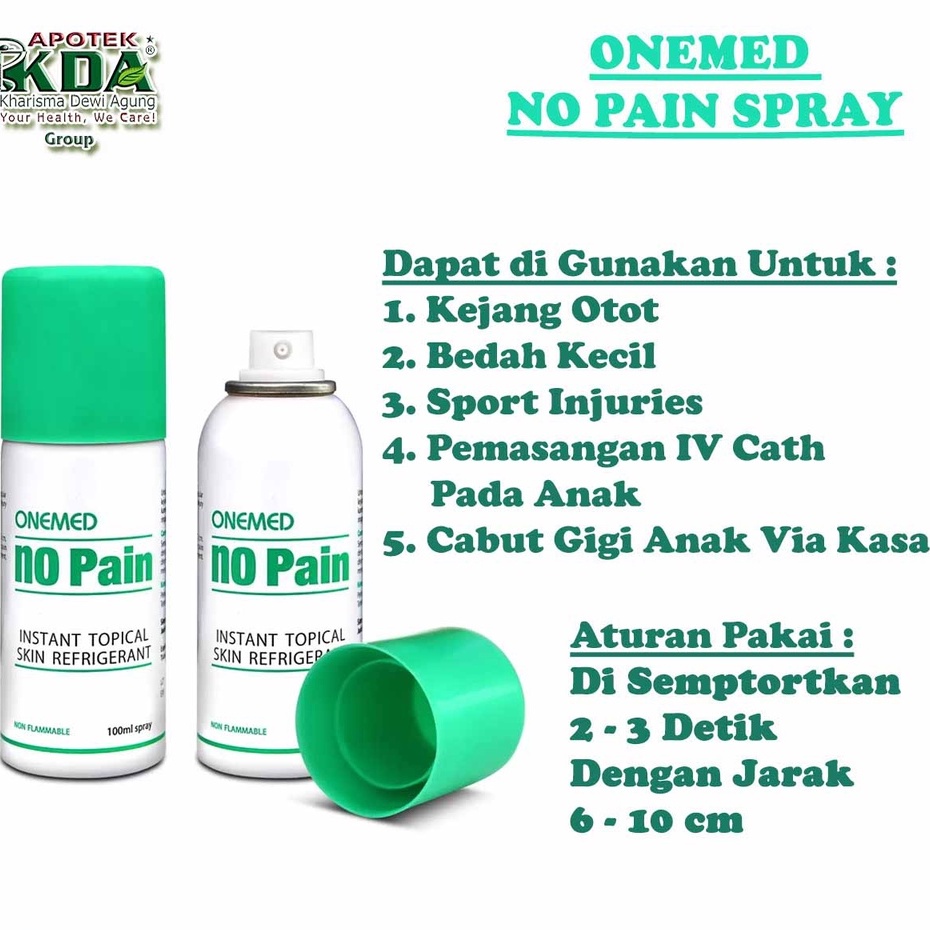 Jual ONEMED NO PAIN SPRAY 100 ML | NOPAIN SPRAY | NYERI OTOT | Shopee ...