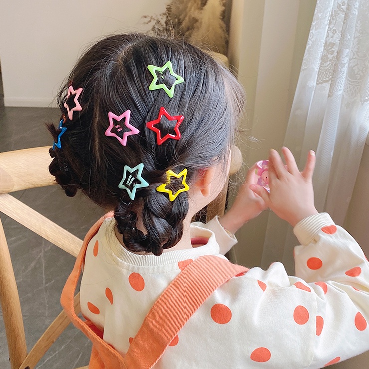 Kid Cute Star Hair Pin Gadis Bayi Bintang Berujung Lima Little Girl Klip bb