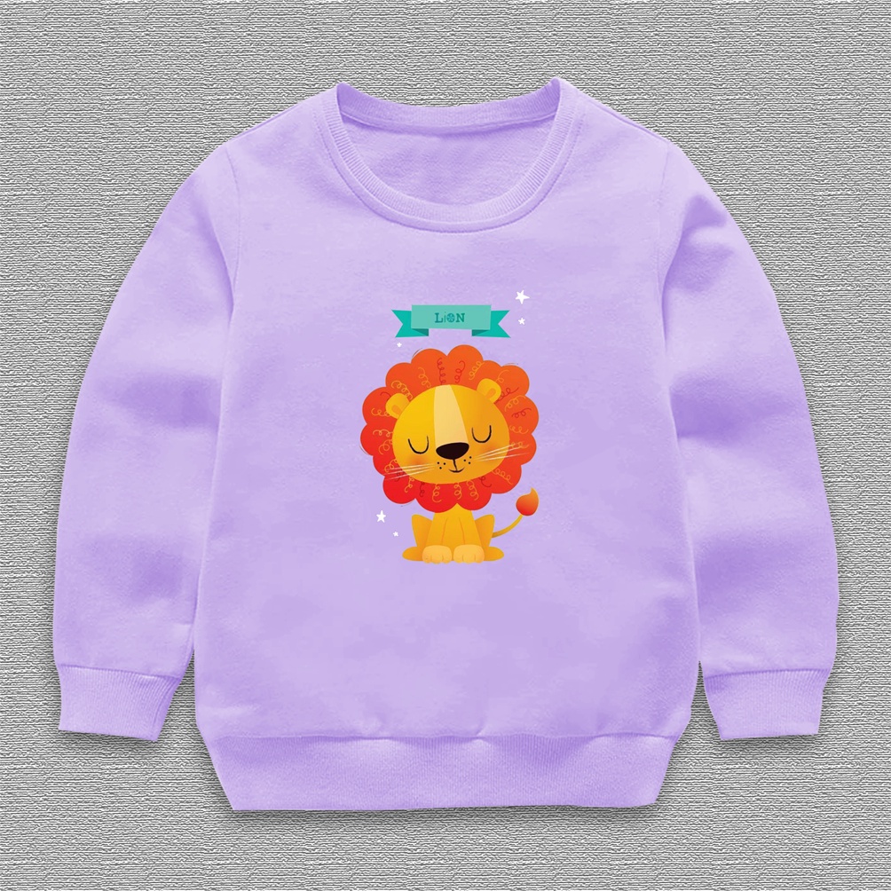 Sweater crewneck anak LION baju anak laki laki perempuan size 2-10 tahun