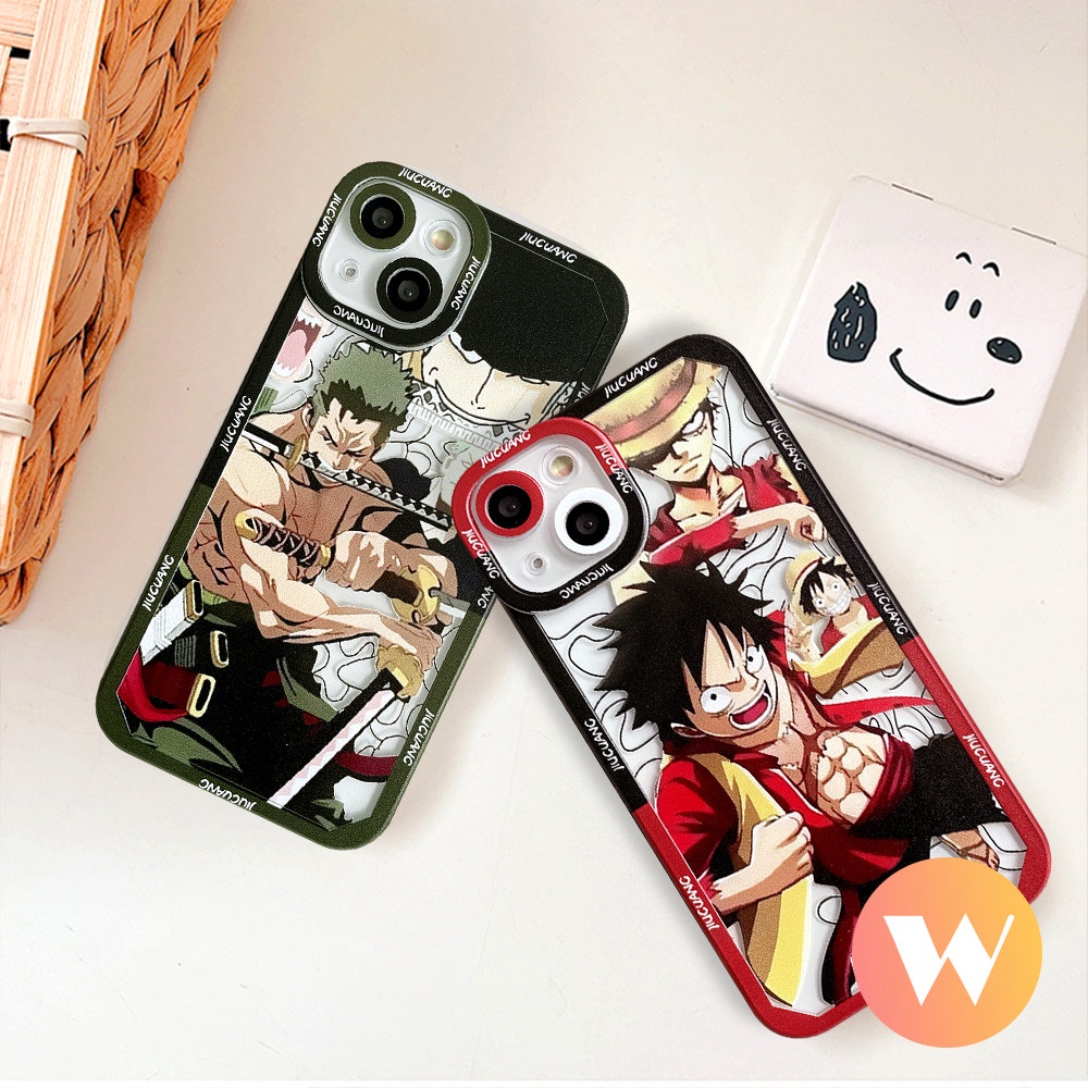 Casing Soft Case Anime One Piece Trendi Kompatibel Untuk iPhone 11 Pro Max 7Plus XR X XS Max 13 12 11 14 Pro Max8 7 6 6s Plus Se2020 Shockproof Cute Luffy Sauron Phone Cover