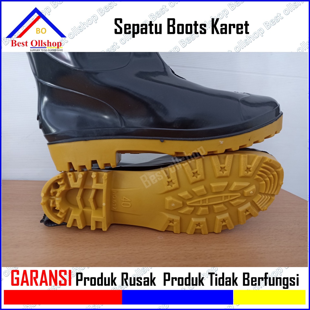 Sepatu Boot Hitam / Sepatu Proyek Hitam / Sepatu Boot Laki-Laki
