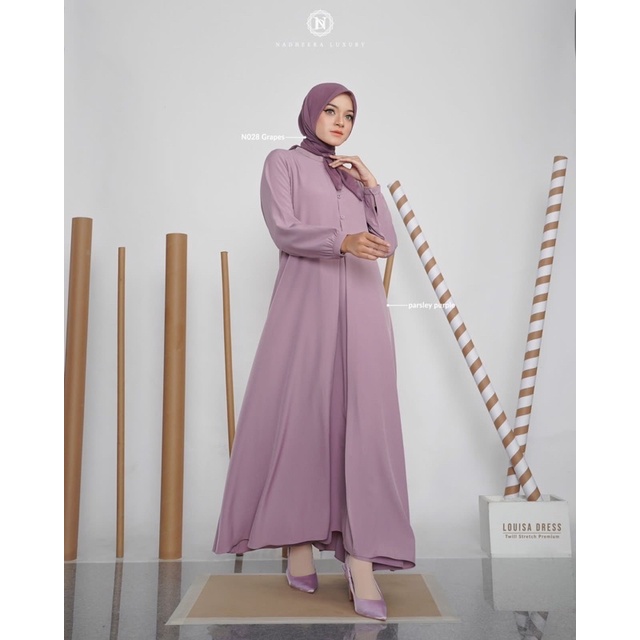 LOUISA DRESS KHUSUS BLACK BY NADHEERA LUXURY || DRESS UMROH