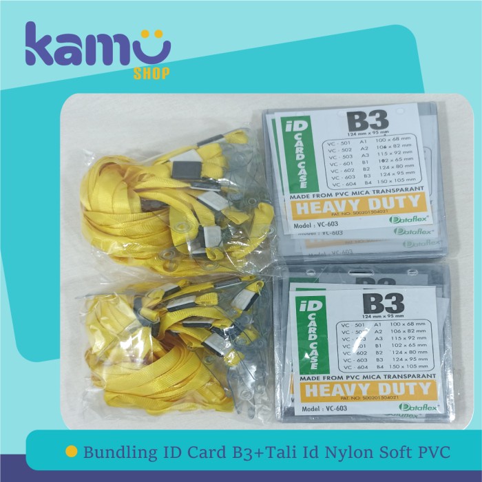 

+%+%+%] Bundling ID Card B3+ Tali ID Card Nylon Soft PVC-NYLKSFP [2 Pasang]