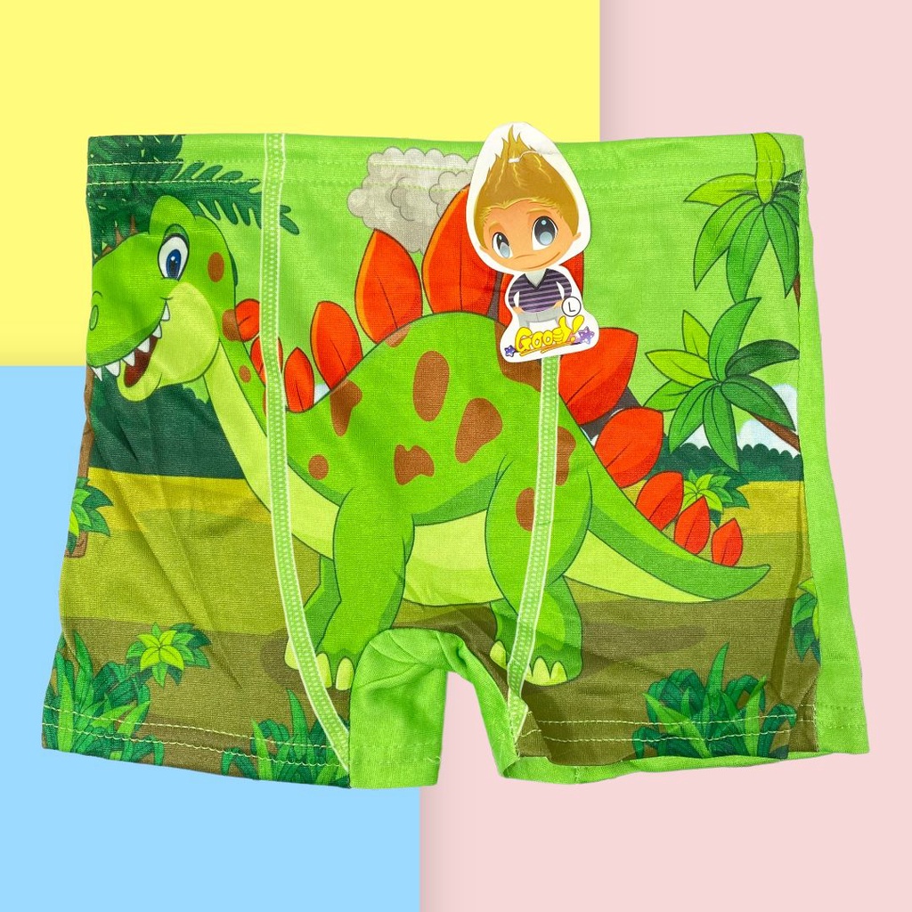 BV.ID CP8544 Celana pendek Dino Boxer Anak Laki laki cowok motif kartun animal hewan dinosaurus lucu