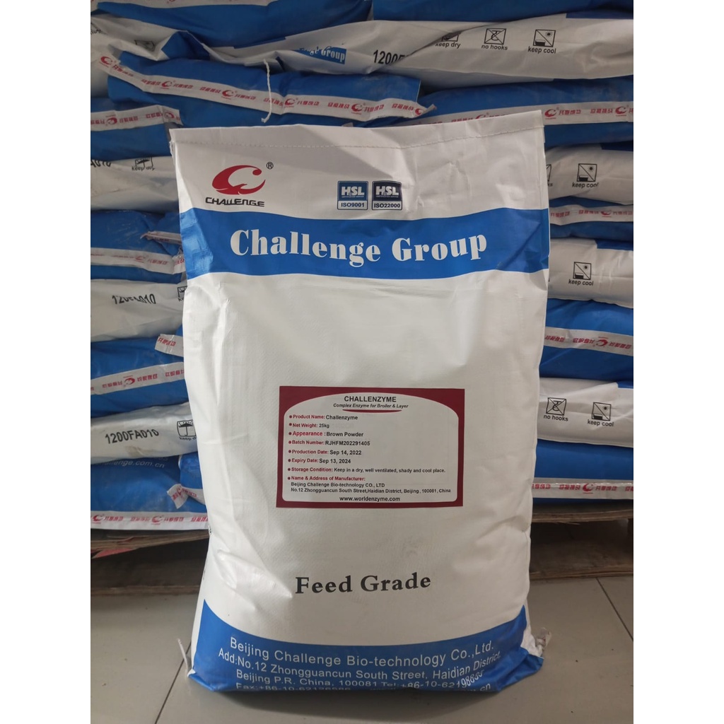 challenzyme complex enzyme untuk ayam layer dan broiler kemasan 1 kg