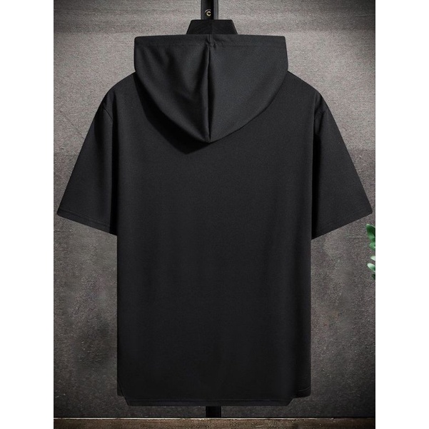 Hoodie Lengan Pendek Kupluk