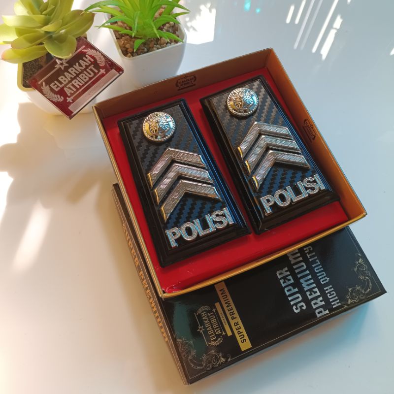 PANGKAT PDH POLRI PANGKAT BRIGADIR FULL CARBON LIS HITAM EXCLUESIVE