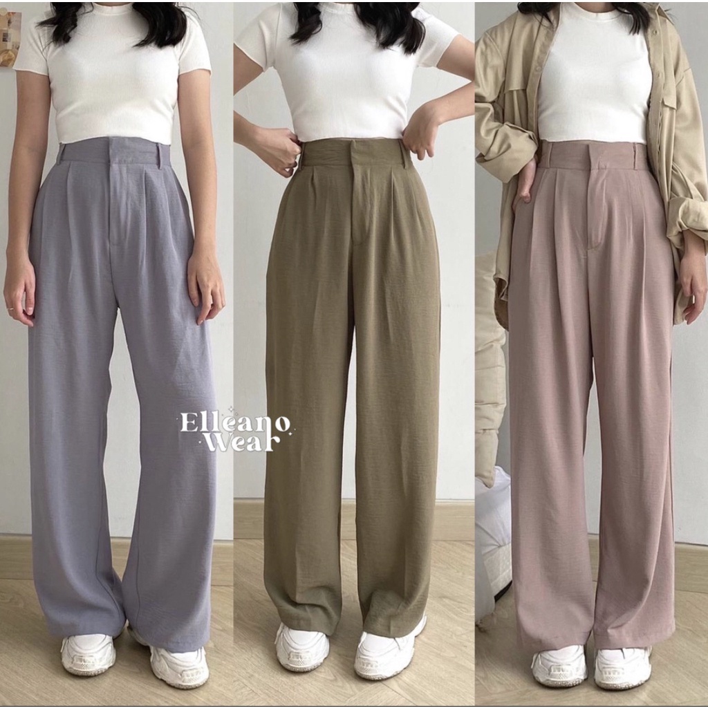 celana kulot crinkle highwaist | kulot wanita premium | kulot korean style | kulot crincle wanita