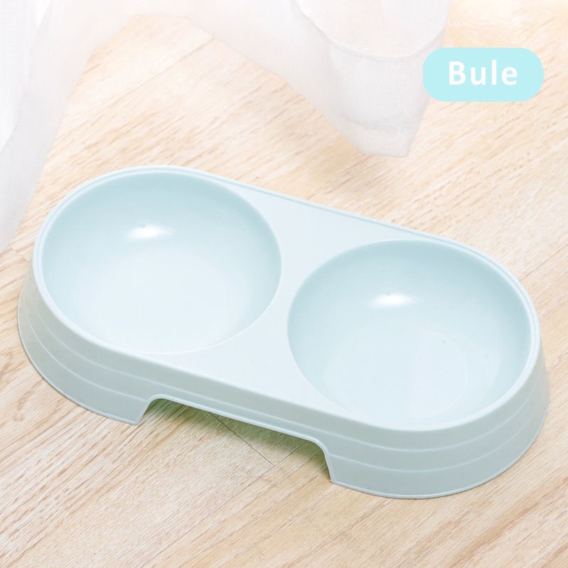 Mangkuk Double Hewan Peliharaan Anti Licin Anti Semut 2 In 1 Kotak Makanan Kucing Anjing Aksesoris  Peliharaan Pet Feeder Plate