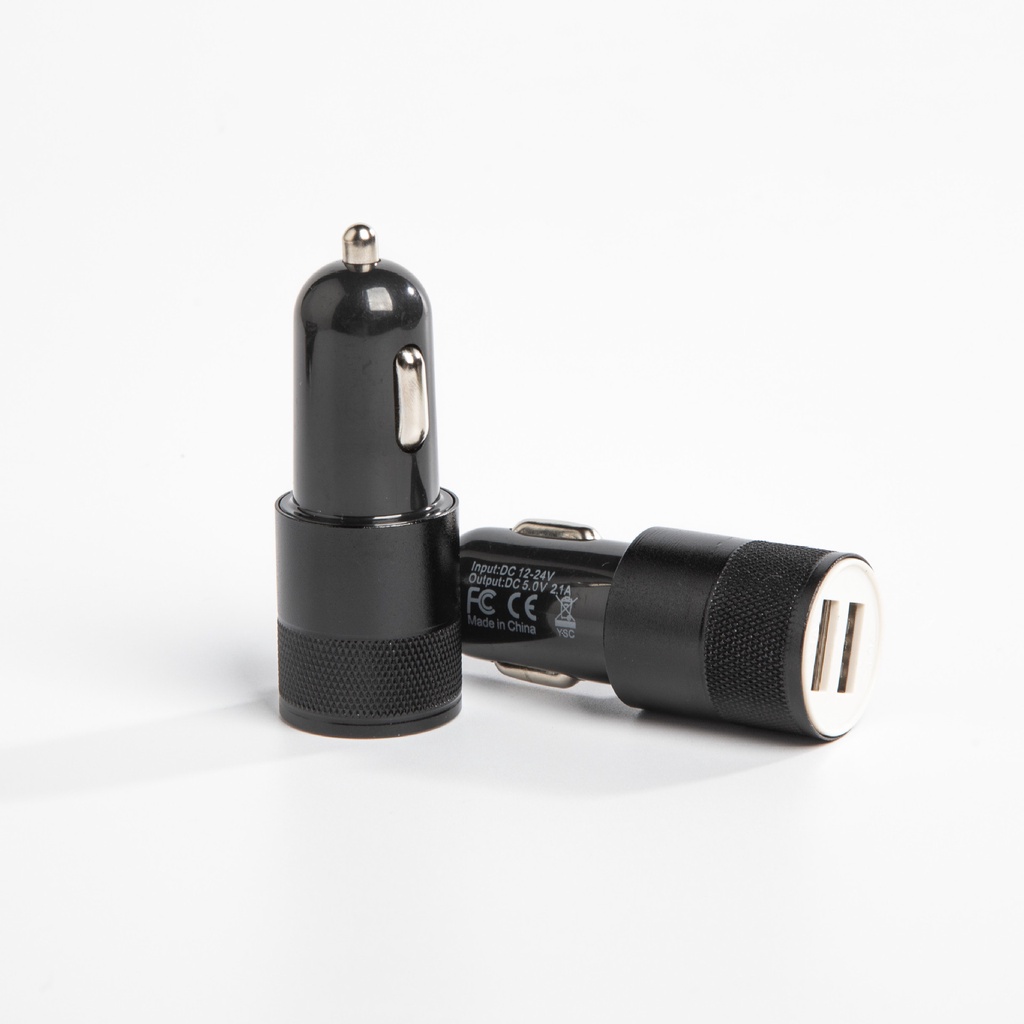 Quick Car Charger Universal Samsung / iPhone / HTC / Sony / HTC / Nexus / LG / Oppo Dual USB 2.1A 1.0A Indikator LED Olaf - OMUA6LBK