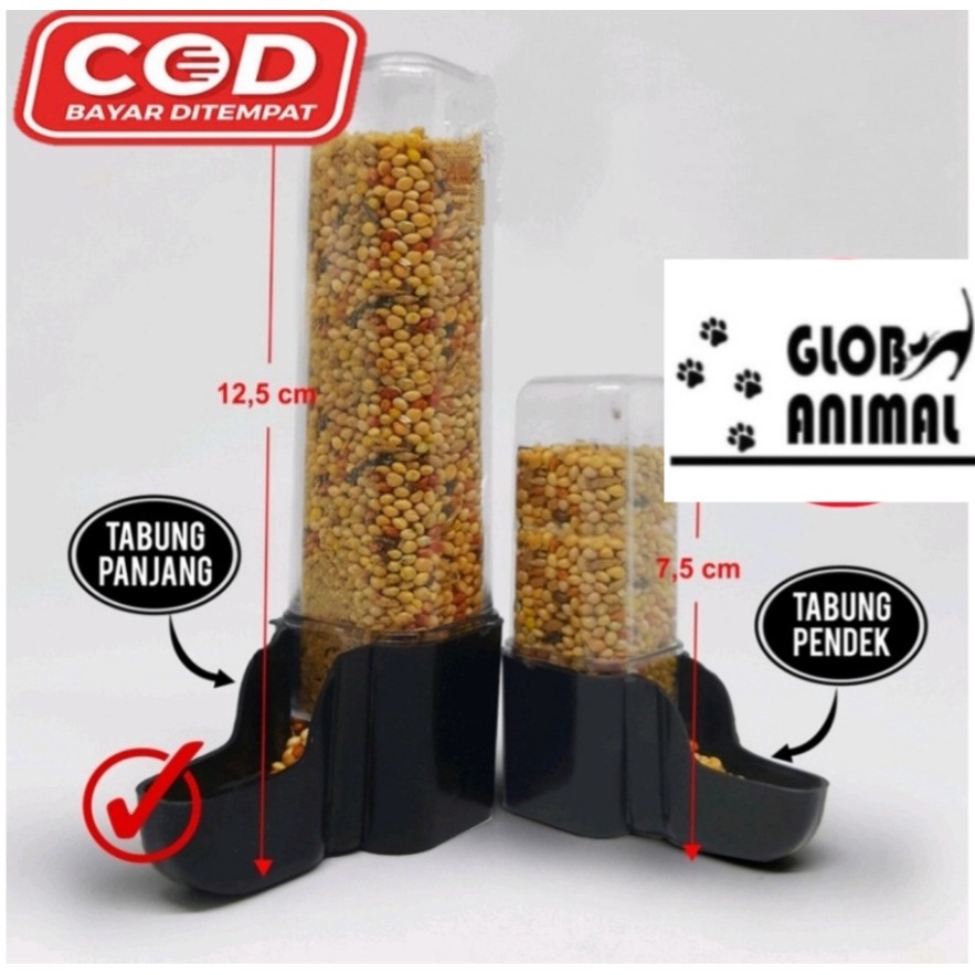 CEPUK TABUNG PAKAN BURUNG wadah tempat pakan minum burung lovebird cepuk dispenser