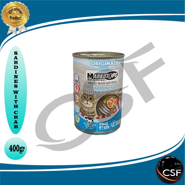 Markotops Kaleng 400gr Makanan Kucing with Goat Milk 1DUS ( GRAB GOSEND )