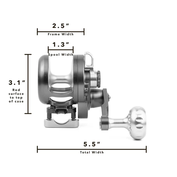 Reel Pancing SEiGLER SLOW PITCH JIGGING REEL LARGE GAME NARROW LGN MADE IN THE USA Overhead