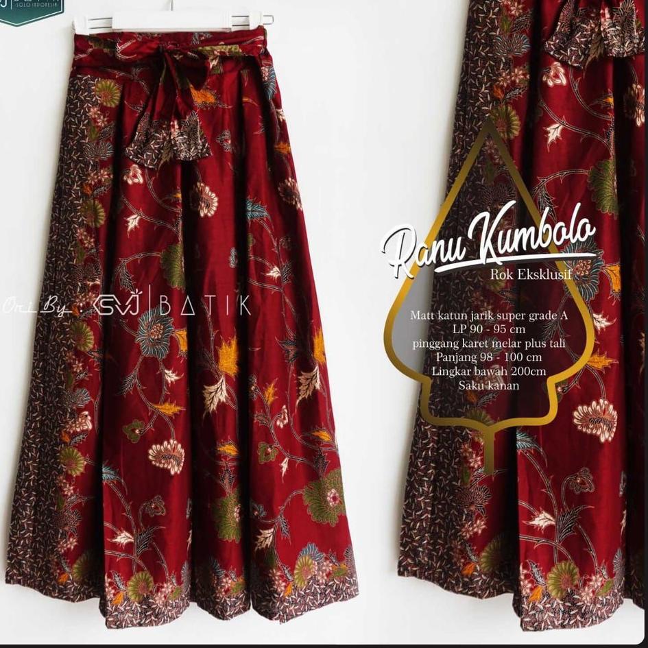 Best Product rok batik payung panjang karet jumbo rok big size modern premium rok batik unggul jaya 