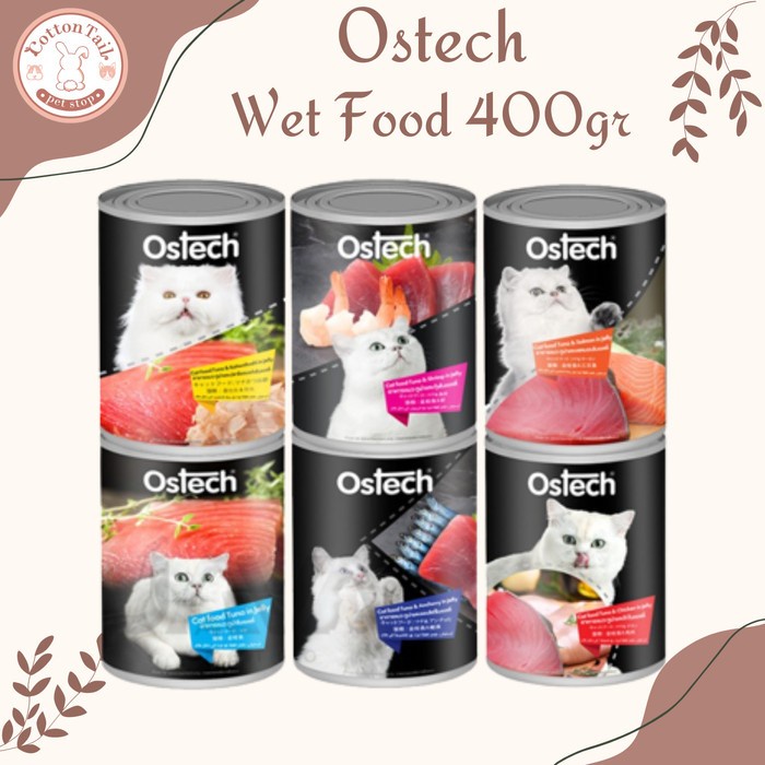 Makanan Kucing Basah Kaleng Premium Ostech Wet Food 400gr - Cat Food