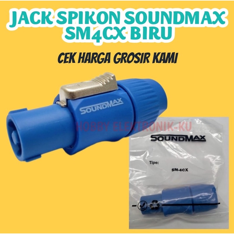 JACK SPEAKON JEK SPIKON SOUNDMAX SM-4CX BIRU