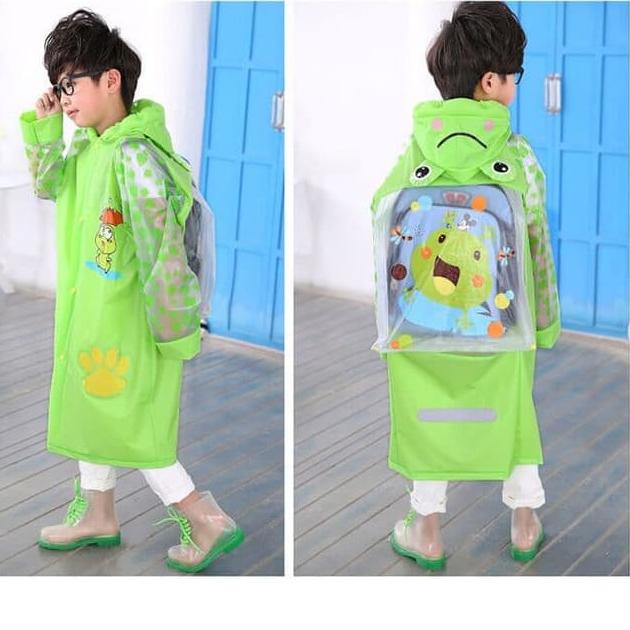 ™►► Jas Hujan Anak Laki Laki Perempuan Sekolah Karakter Ransel Murah Tas Jas Hujan Unik Jas Hujan Mo