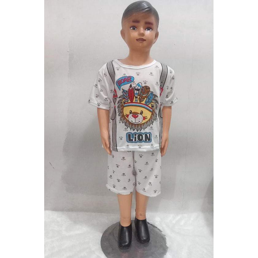 RILLO - Setelan Anak Laki-laki Full Motif Kombinasi usia 1-6 TAHUN