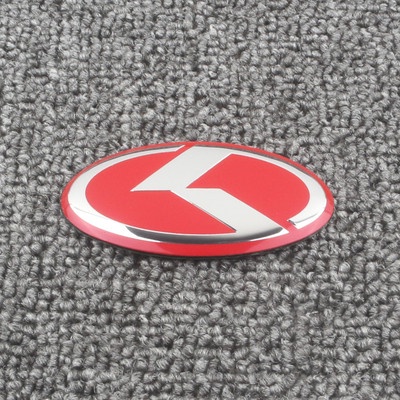 1x Stiker Lencana Emblem Logo Kemudi Mobil KIA Auto Aluminium Pengganti KIA K2 K3 K4 K5