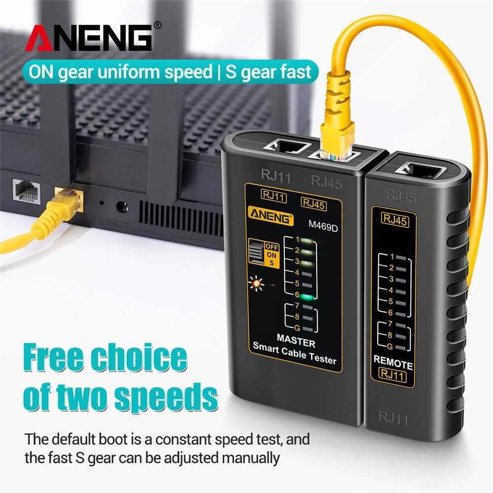 Taffware ANENG Tester Kabel Jaringan Internet Telepon RJ45 RJ11 M469D ( Mughnii )