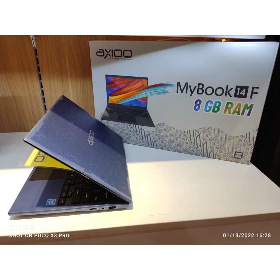 LAPTOP SLIM AXIOO MYBOOK 14F INTEL N4020 8GB 256GB 13.3 WQXGA IPS WIN10PRO BLUE TERLARIS