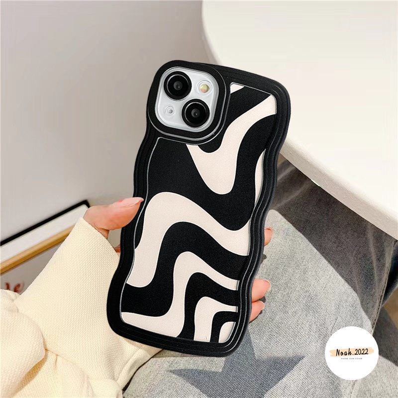 Soft Casing Oppo A17 A17K A77 A57 A55 A15 A15s A76 A96 A54 A74 A53 A33 A16 A16s A16K A16E A7 A5s A3s A5 A9 A11K A12 A12E Reno 8Z 8 7Z 7 6 5 4F Motif Zebra Wave Edge Casing TPU