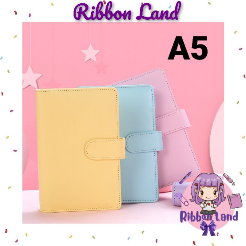 

A5 Binder Kulit PU 6 Ring Silver