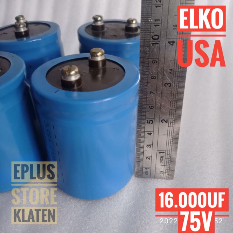 ELKO 16000UF 75V ORIGINAL USA Kapasitor Elco 16.000 16000 UF - C105