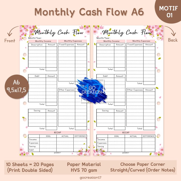 

ISI BINDER MONTHLY CASH FLOW/CASH FLOW BULANAN A6(6 RING)