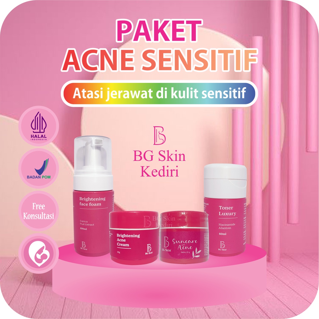 Jual PAKET ACNE SENSITIF BEAUTY GLOW / BG SKINCARE | Shopee Indonesia