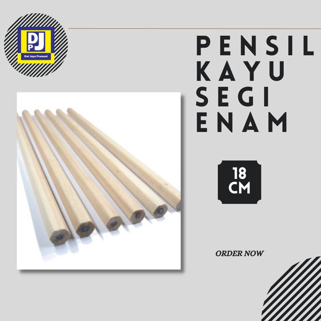 

Pensil Hotel kayu segi enam pensil kayu Murah isi 100 pcs