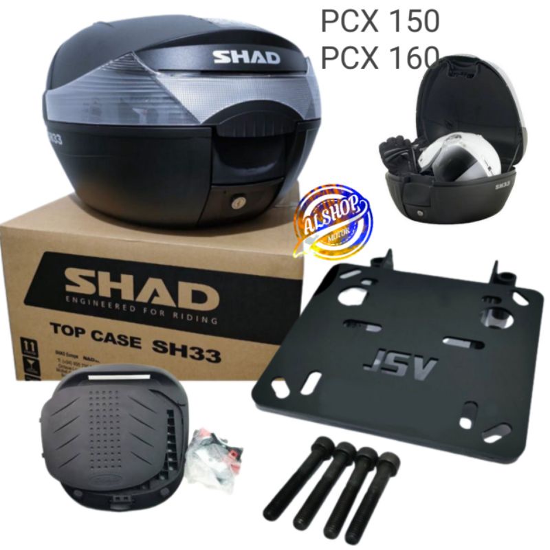 PAKETAN BOX SHAD SH33 SH 33 DAN BREKET BOX HONDA PCX 150 NEW PCX 160