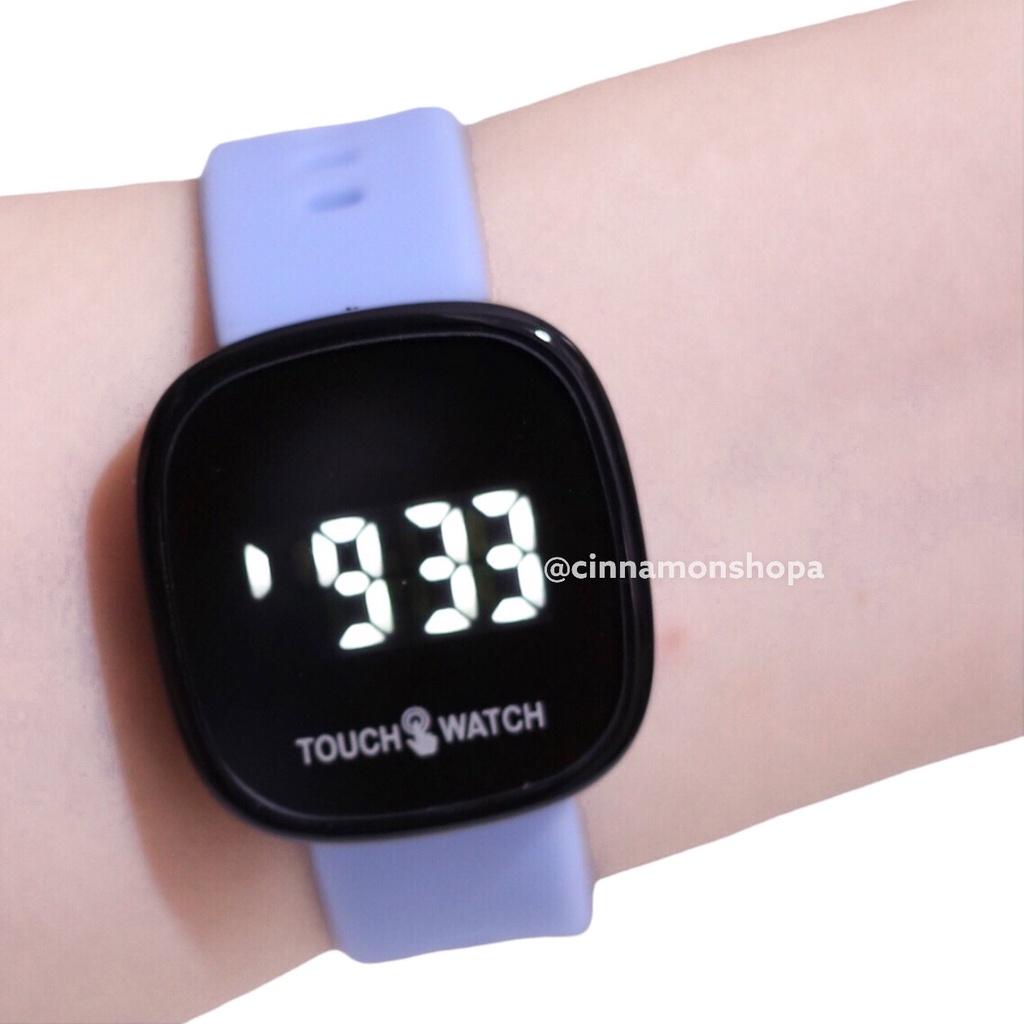 Jam tangan LED touch watch layar sentuh smartwatch tali rubber karet wanita pria