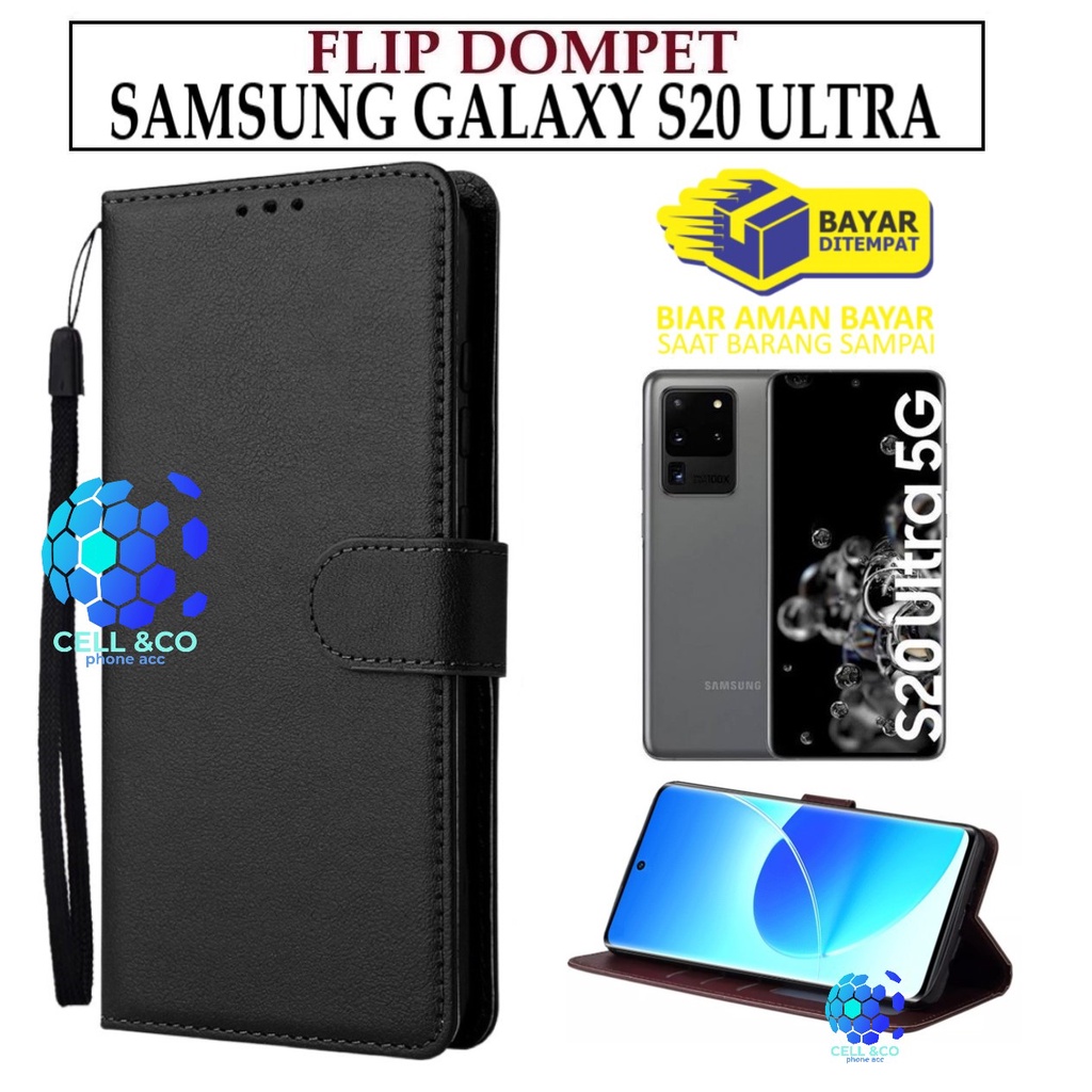 SAMSUNG GALAXY S20 ULTRA CASE FLIP LEATHER WALLET PREMIUM FLIP CASE BUKA TUTUP KESING HP CASING FLIP CASE WALLET SAMSUNG GALAXY S20 ULTRA