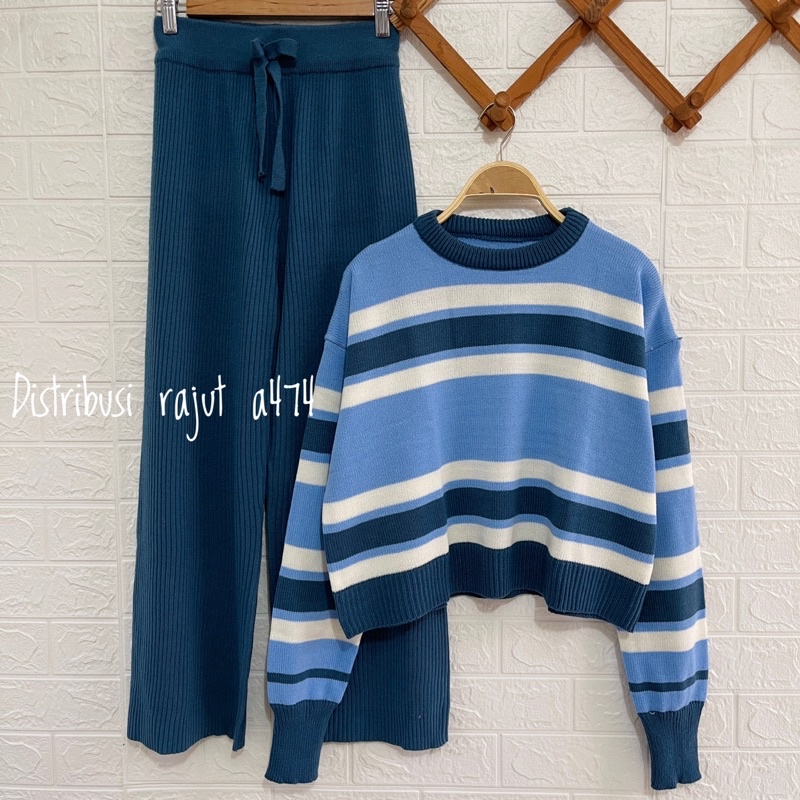 ONESET BICA SWEATER SETELAN CELANA KULOT RAJUT