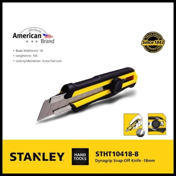 

Pisau Cutter 18Mm Dynagrip Snap-Off Knife 10-418 Stanley Stht10418
