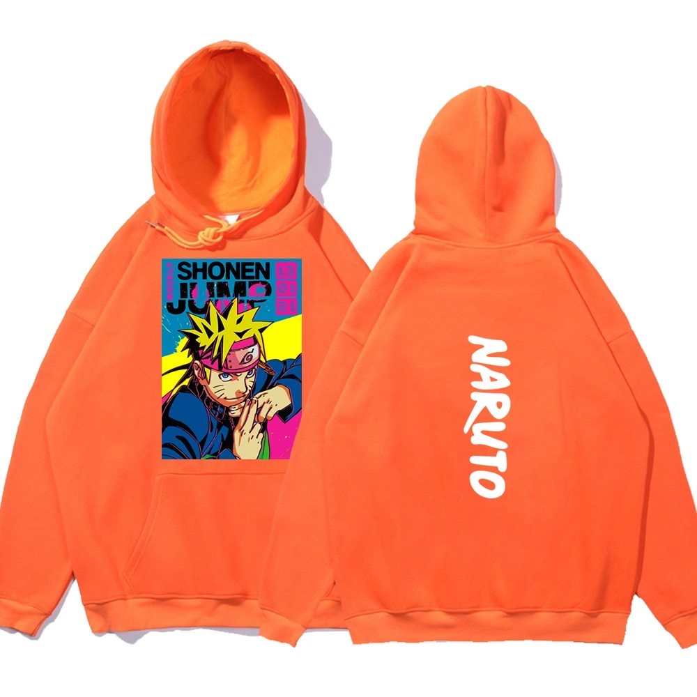 Naruto Shonen Jump  anime Jumper Hoodie II  Sweater Hoodie Trendy II Sweter Oblong Topi Sz M - XL ( Pria &amp; Wanita / Anak &amp; Dewasa )