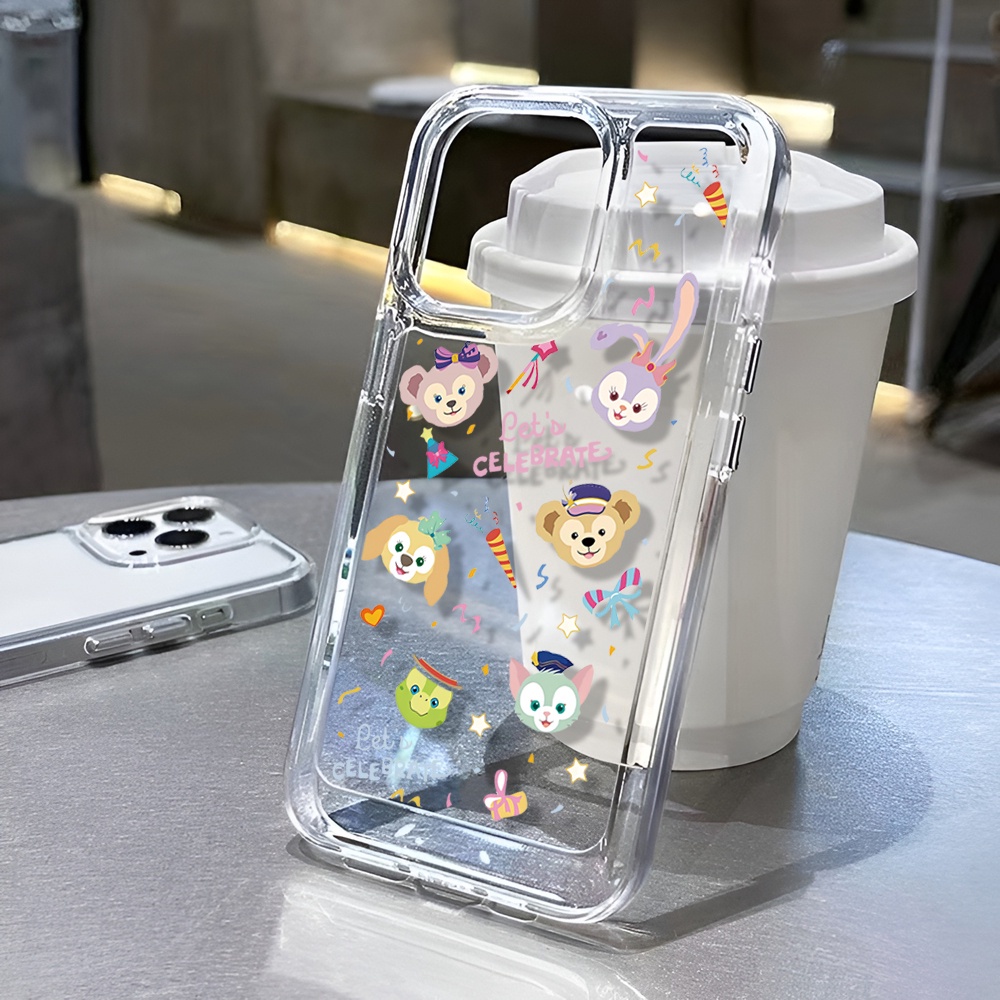IPHONE Hewan Lucu Casing Ponsel Lembut Transparan Kompatibel Untuk Iphone14 13 12 11 Pro XS Max X XR 7 8 Plus Shockproof Casing TPU Cover
