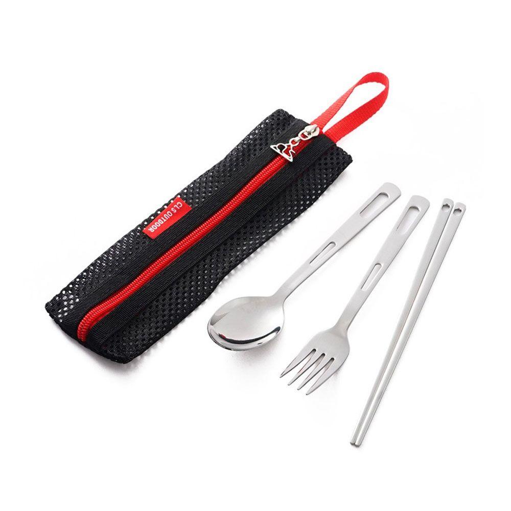 Lanfy Set Peralatan Makan Outdoor Portable Sumpit Garpu Sendok Alat Dapur Piknik Peralatan Makan Camping Peralatan Makan Outdoor
