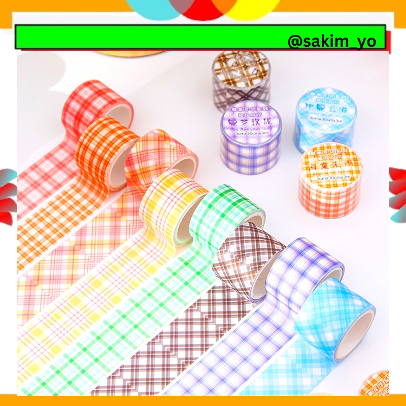 

Sticker 1 box isi 5 Roll Washi Tape Masking Tape Selotip kertas motif Polos Motif Kotak Kotak Lucu Dekorasi Buku Book Diary Diari Memo Journal Jurnal Catatan Harian Anak Sekolah Alat Tulis Bisa Untuk Kado Ulang Tahun Scraping book @sakim_yo