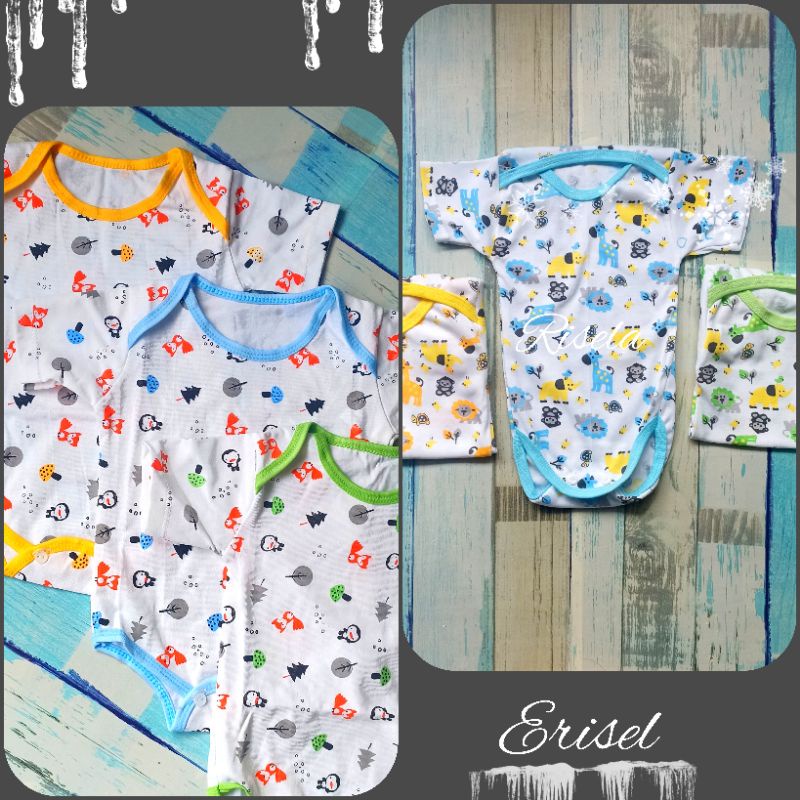 3 Pcs Bodysuit Jumper Bayi 0 6 Bulan