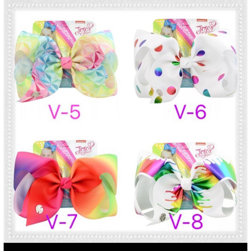JOJOSIWA RIBBON/JOJOBOW 12 MOTIF 8 INCH/JOJO PITA ORI - V1