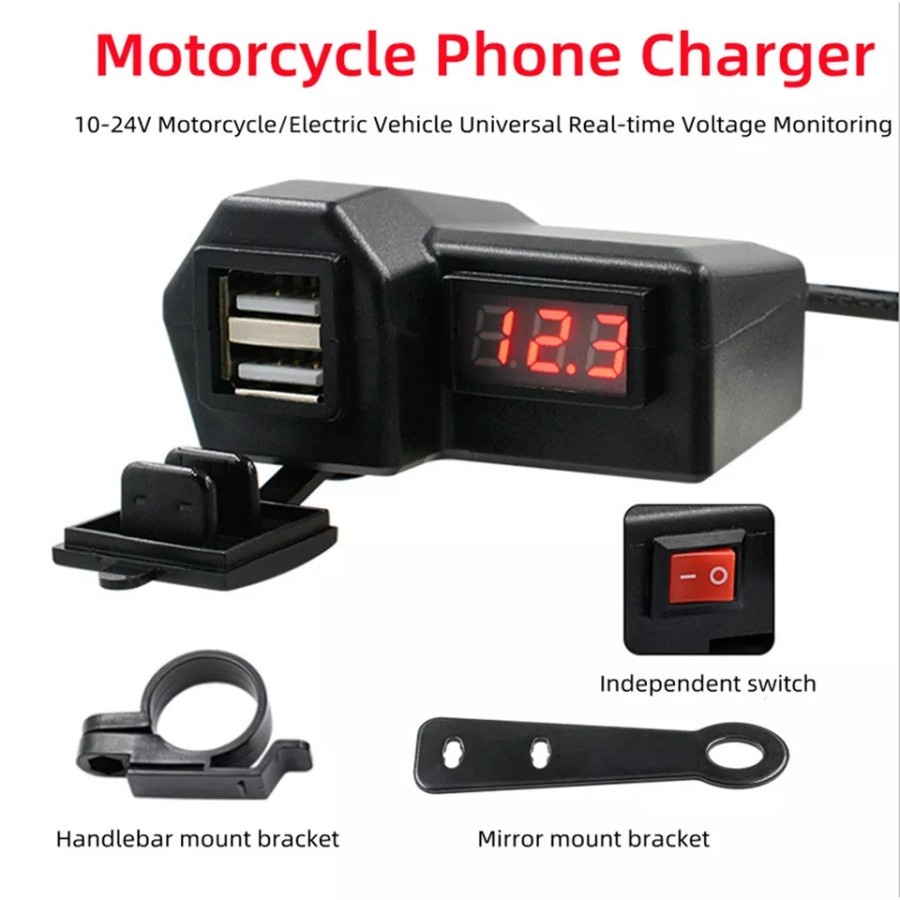 MH - charger motor waterproof voltmeter digital 2 Usb 3.1A 3311