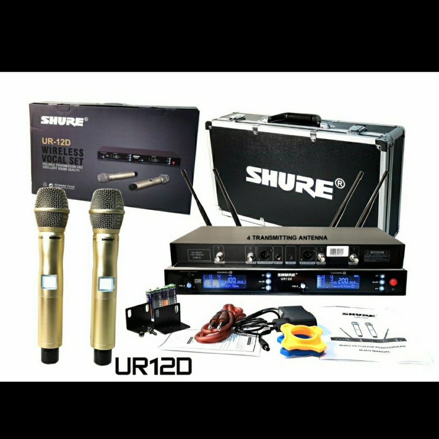 MIC WIRELESS SHURE UR12D UR 12 D UR 12D FREE KOPER UR12 D