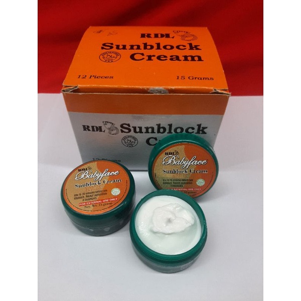 RDL BABYFACE  SPF 15 SUNBLOCK CREAM POM PERBOX