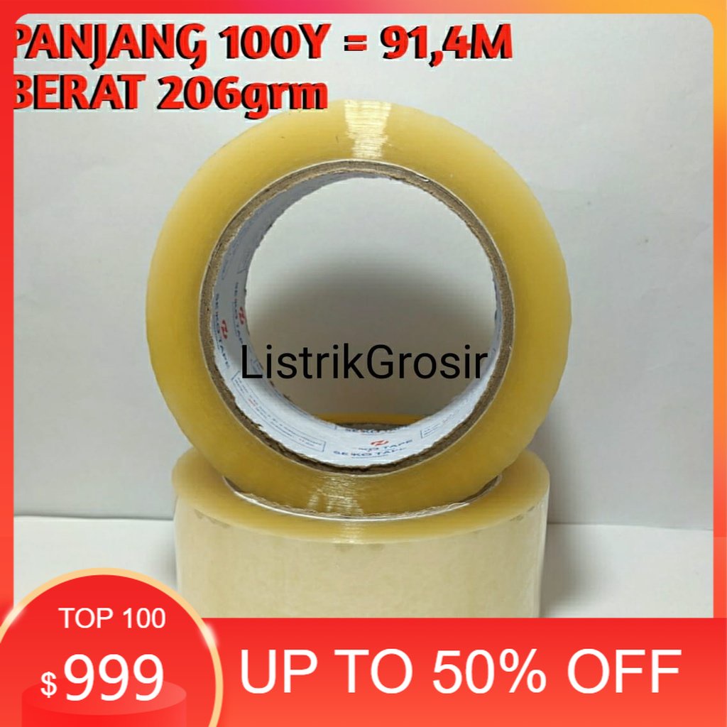 

Isolasi Lakban Coklat Pajero 100y 50y 48mm Plakban Coklat 2 Inch OPP Tape