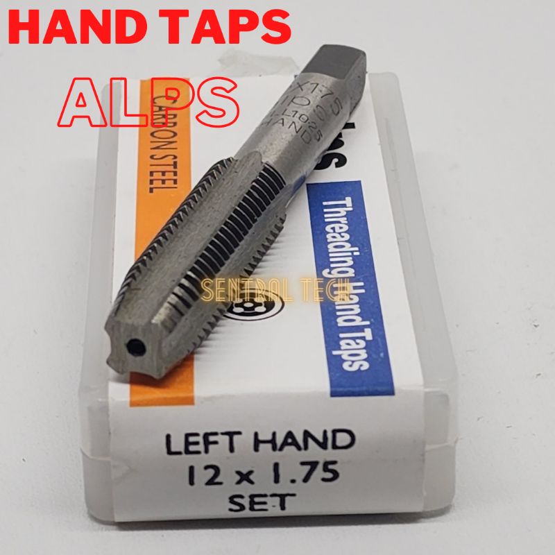 Hand Tap M12 X 1.75 Drat Kiri ALPS Carbon Steel Left Hand Metric Set