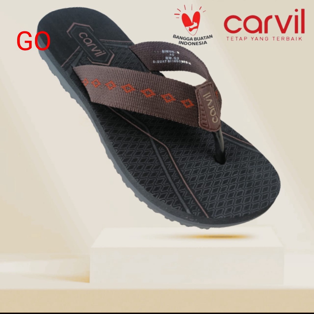 Gos Carvil Sandal Pria 39-43 Sandal Jepit Carvil Anti Slip &amp; Awet