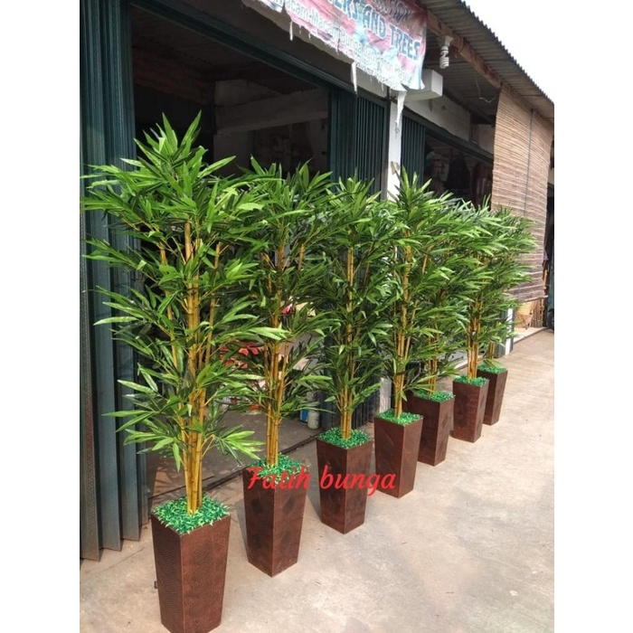 POHON BAMBU HIAS/BAMBU PLASTIK/PENYEKAT RUANGAN/BUNGA PLASTIK