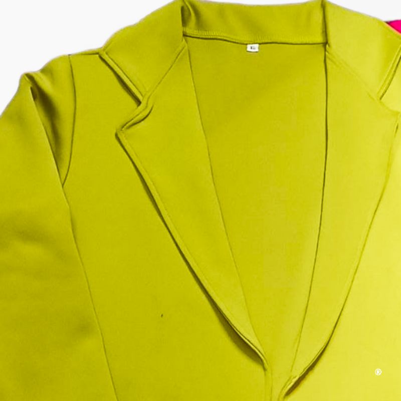 Blazer wanita skuba hijau lime,fanta / blazer besic atasan wanita skuba termurah/blazer atasawanita koraea